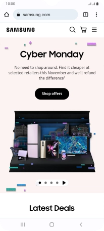 Press the address bar.