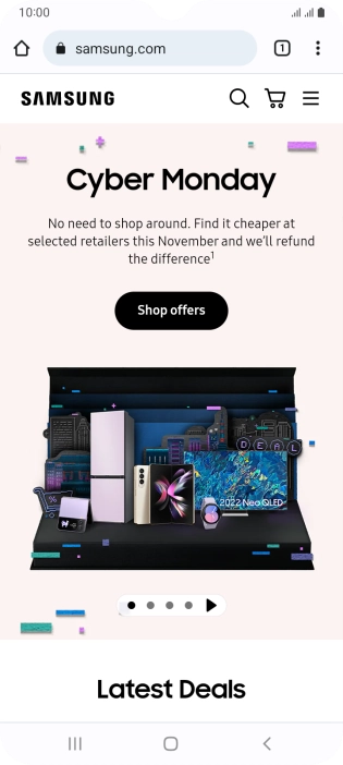 Press the address bar.