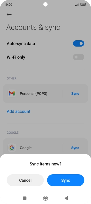 If you turn on the function, press Sync.