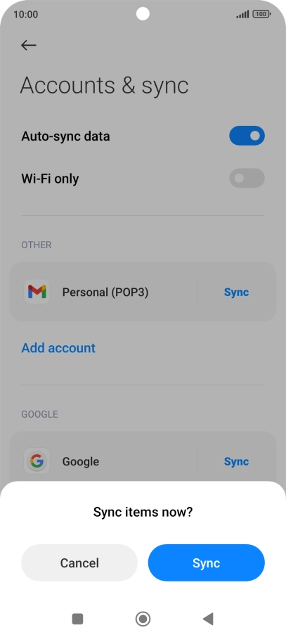 If you turn on the function, press Sync.