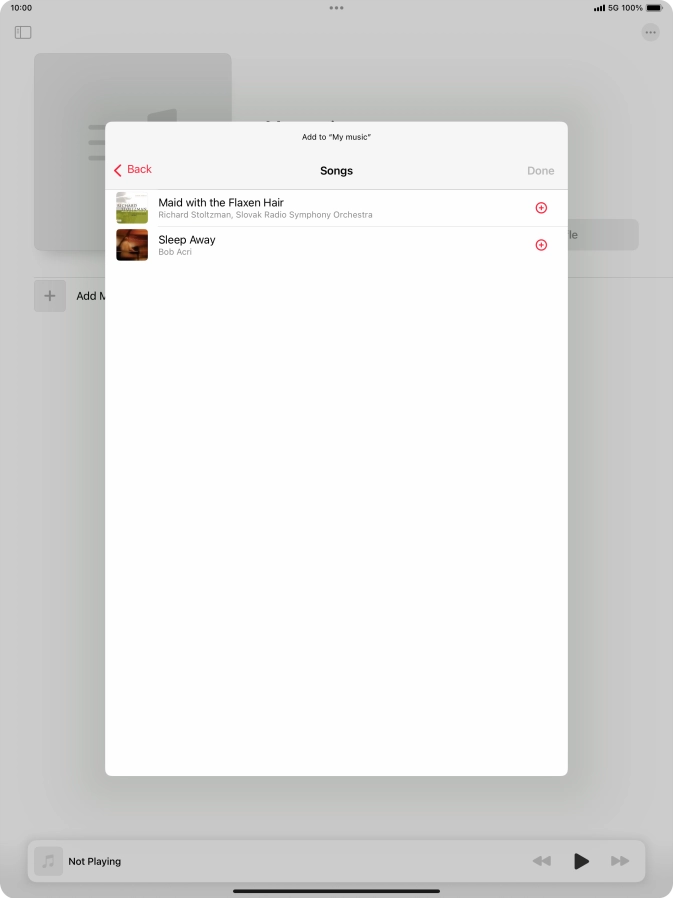 Go to the required category and press the required audio file.