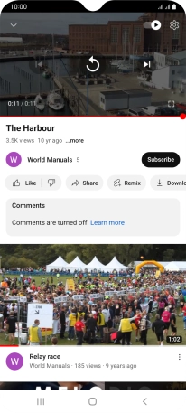 Press the Home key to return to the home screen.