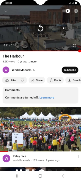 Press the Home key to return to the home screen.