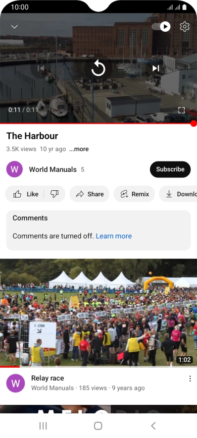 Press the Home key to return to the home screen.