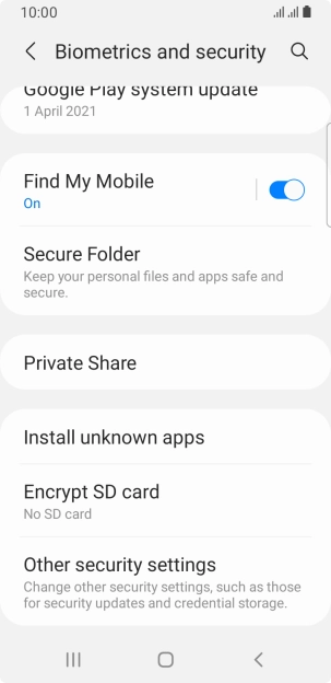 Press Other security settings.