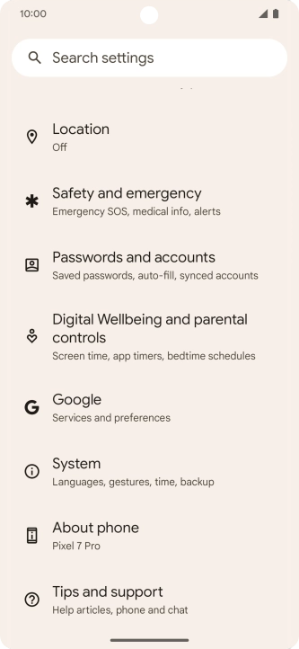Press About phone. Press About phone.