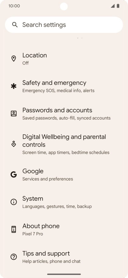 Press About phone. Press About phone.
