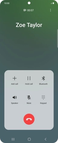 Press the end call icon. Press the end call icon.