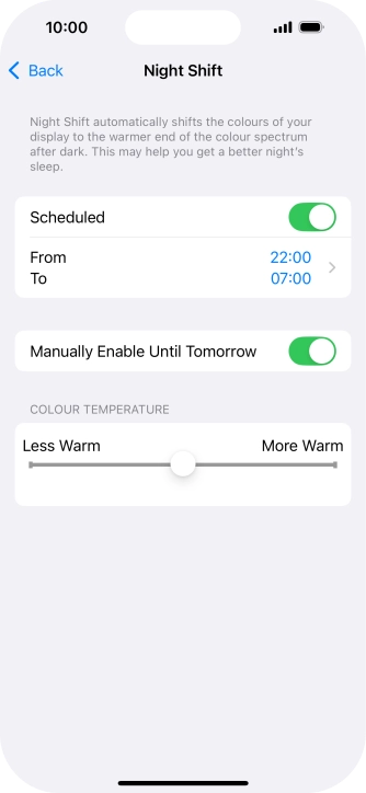 Press and drag the indicator below 