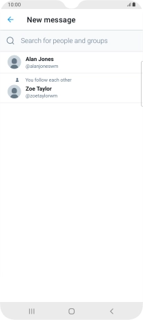 Press the search field.