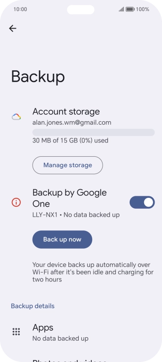 Press the indicator next to 