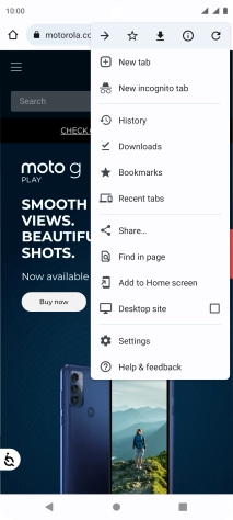 Press the star to add the bookmark.