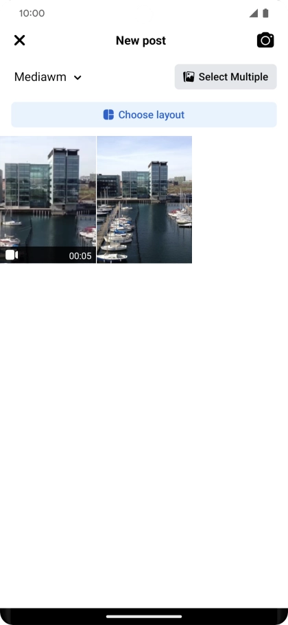 Press the required picture or video clip.