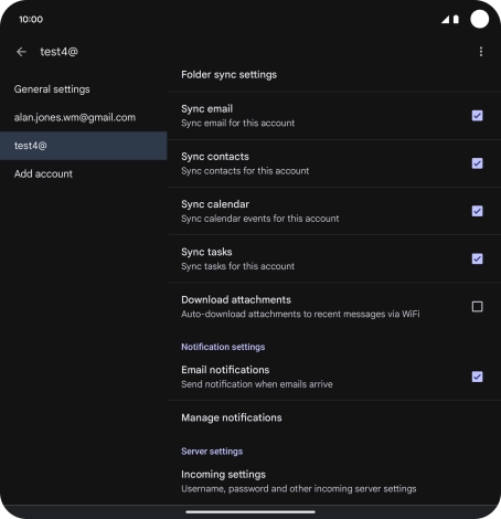 Press the field next to 
