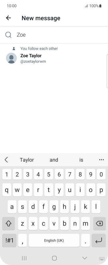 Key in the first letters of the recipient's name and press the required contact.