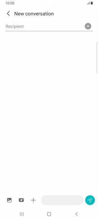 Press the search field and key in the first letters of the recipient's name.