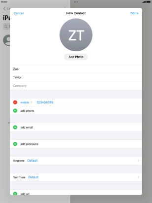 Press Done. Press Done.