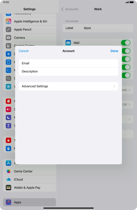 Press Advanced Settings.