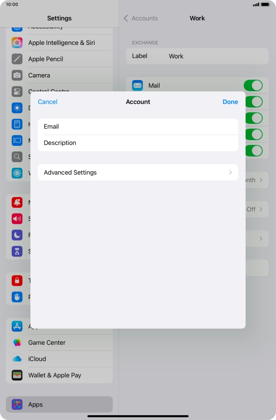Press Advanced Settings.