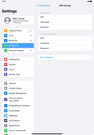 Press APN and key in wap.vodafone.co.uk. Press APN and key in wap.vodafone.co.uk.