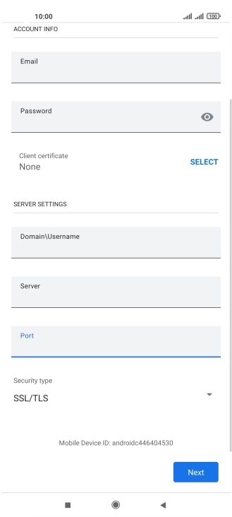 Press the drop down list below 