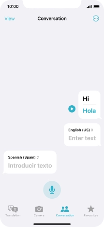 Press the menu icon.