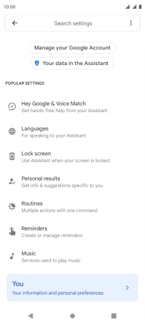 Press Hey Google & Voice Match.