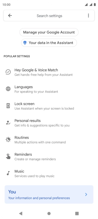 Press Hey Google & Voice Match.