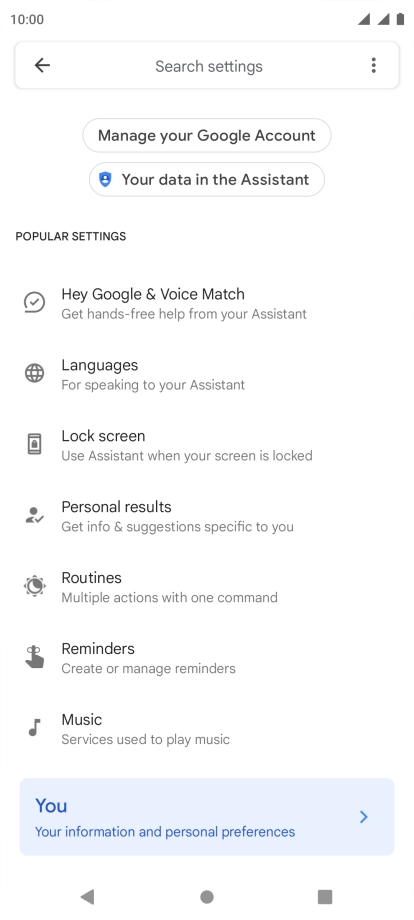 Press Hey Google & Voice Match.