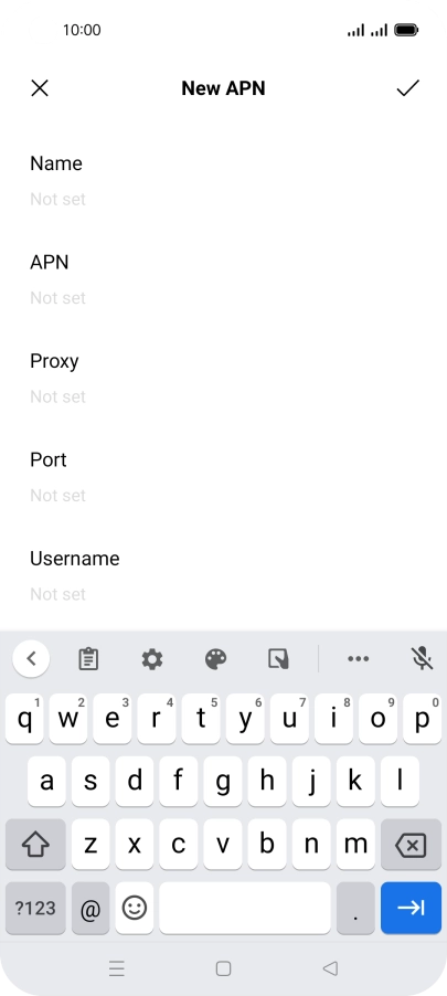 Key in wap and press the confirm icon.