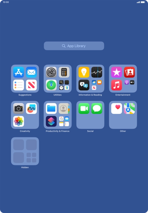 The app is now placed in the Hidden folder in the App Library.