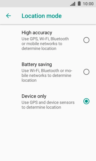 If you select High accuracy, your phone can find your exact position using the GPS satellites, the mobile network and nearby Wi-Fi networks. Satellite-based GPS requires a clear view of the sky.