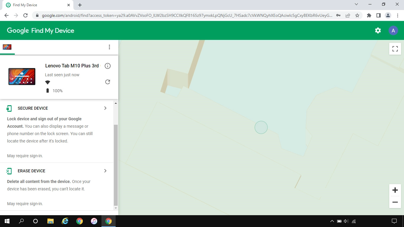 Click ERASE DEVICE and follow the instructions on the screen to delete all tablet content. Please note that you will no longer be able to use Find My Device when you've deleted all tablet content.