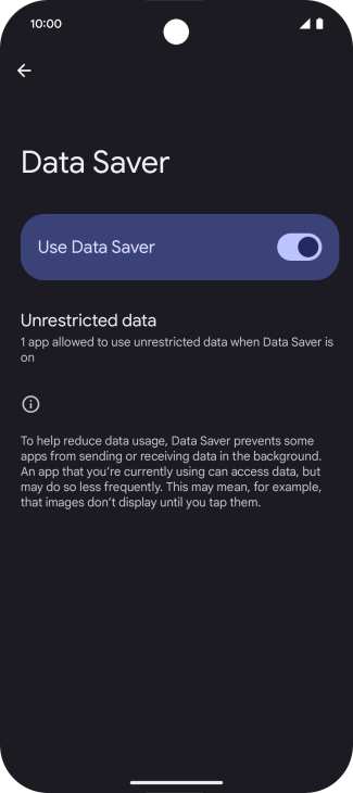Press Unrestricted data.
