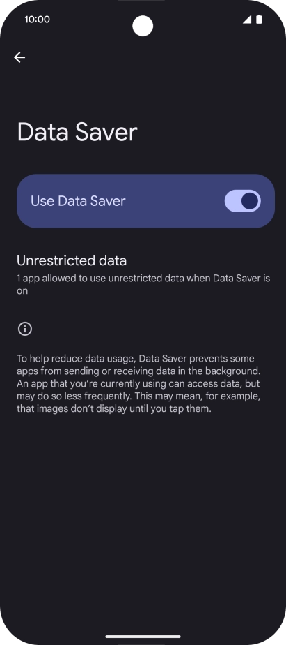 Press Unrestricted data.