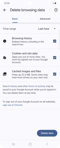 Press the fields next to the required data types.