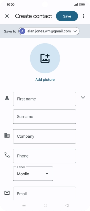 Press the address book drop down list. Press the address book drop down list.