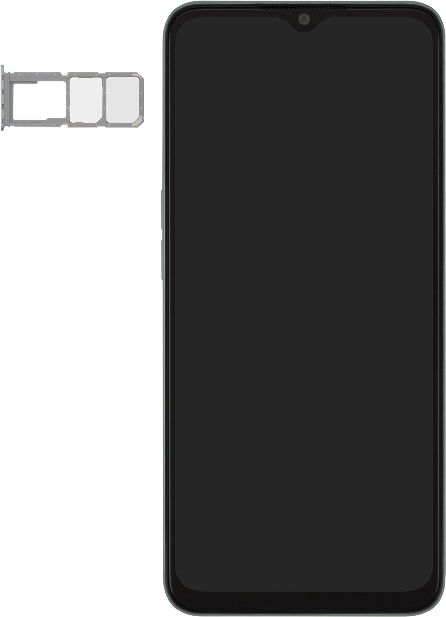 Turn the memory card so the angled corner of the memory card matches the angled corner of the memory card holder and place the card in the holder.