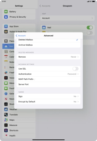 Press the indicator next to 