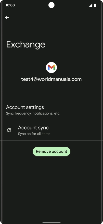 Press Account settings.