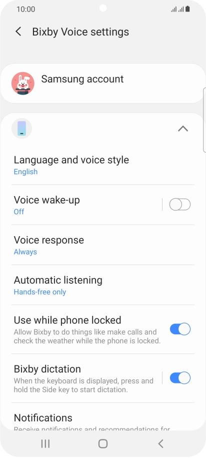 Follow the instructions on the screen to select the required settings.