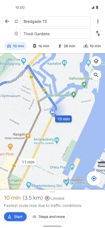 Press the required mode of transportation. Press the required mode of transportation.