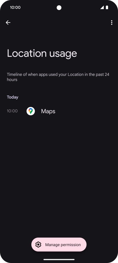 The total app activity for the selected phone function is displayed.