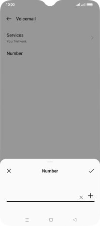 Key in +447836121121 and press the confirm icon.