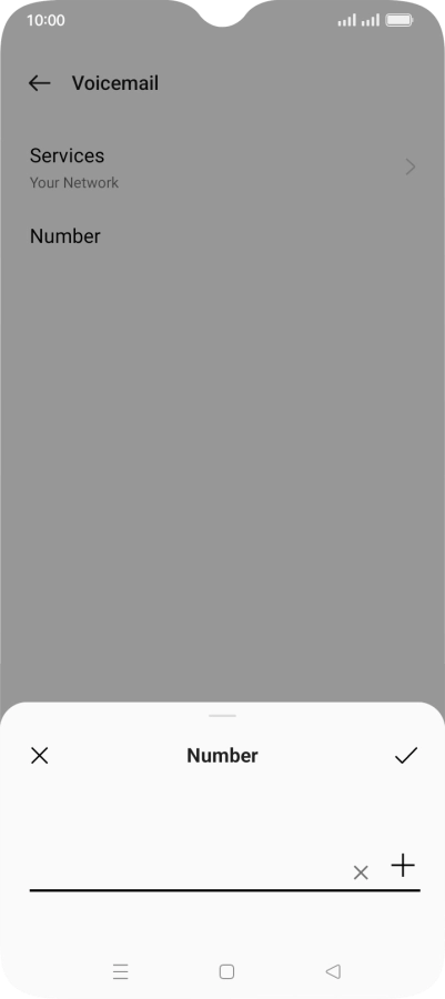 Key in +447836121121 and press the confirm icon.