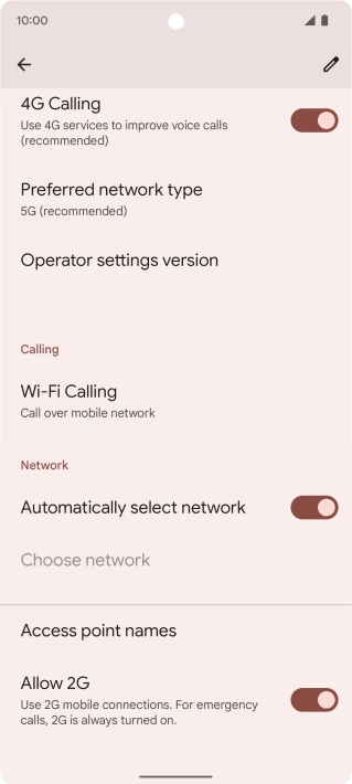 Press the indicator next to 
