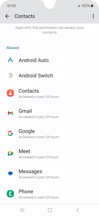 Press the required app.