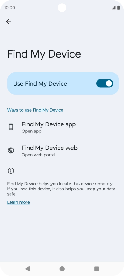 Press the Home key to return to the home screen.