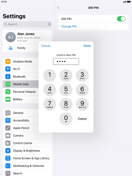 Key in the new PIN again and press Done.