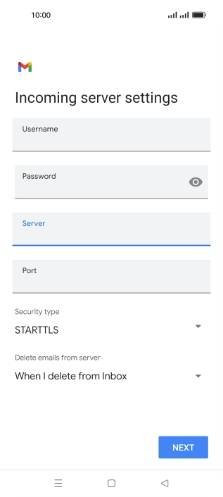 Press the field below 